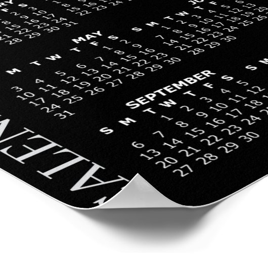 2026 Calendar, Starry Night / Van Gogh, Large ポスター (角)