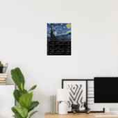 2026 Calendar, Starry Night / Van Gogh, Large ポスター (ホームオフィス)