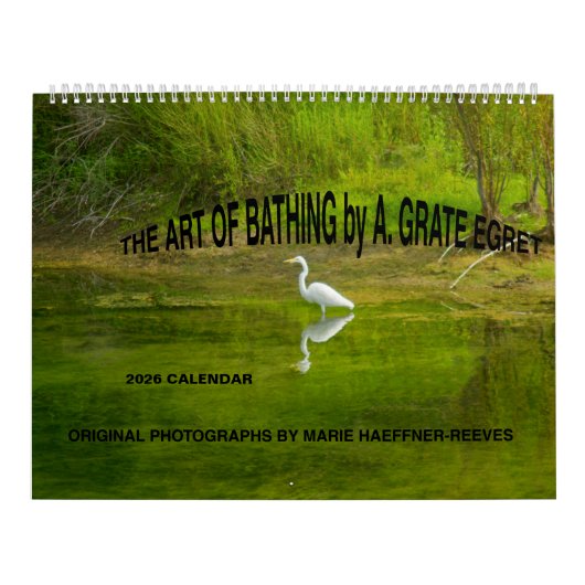 2026 CALENDAR:THE ART OF BATHING by A.GRATE EGRET  カレンダー (カバー)