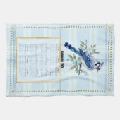 2026 Calendar Towel Bluejay 2 キッチンタオル (横)