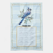 2026 Calendar Towel Bluejay 2 キッチンタオル (縦)