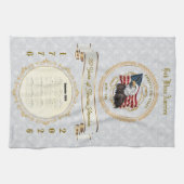 2026 Calendar Towel God Bless America 250 Years キッチンタオル (横)