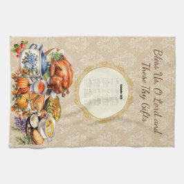 2026 Calendar Towel Grace Bless Us O Lord キッチンタオル