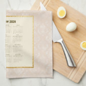 2026 Calendar Towel Horse in Sunset キッチンタオル (四つ折り)