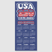 2026 Calendar USA 250 America's Birthday 1776-2026 (正面)