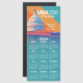 2026 Calendar USA 250 Capital Dome America (正面/裏面)
