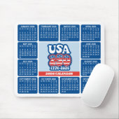 2026 Calendar - USA 250 Red White Blue マウスパッド (マウス)