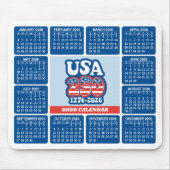 2026 Calendar - USA 250 Red White Blue マウスパッド (正面)