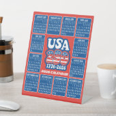 2026 Calendar - USA 250 Red White Blue 台座サイン (インサイチュ)