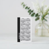 2026 Calendar Wallet Sized Business Card White 名刺 (スタンド正面)