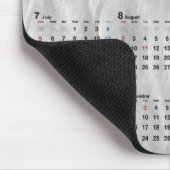 2026 Calendar Wavy Brushed Steel Abstract マウスパッド (コーナー)