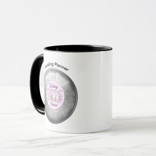 2026 Calendar Wedding Planner Coffee Tea Mug マグカップ (正面左)