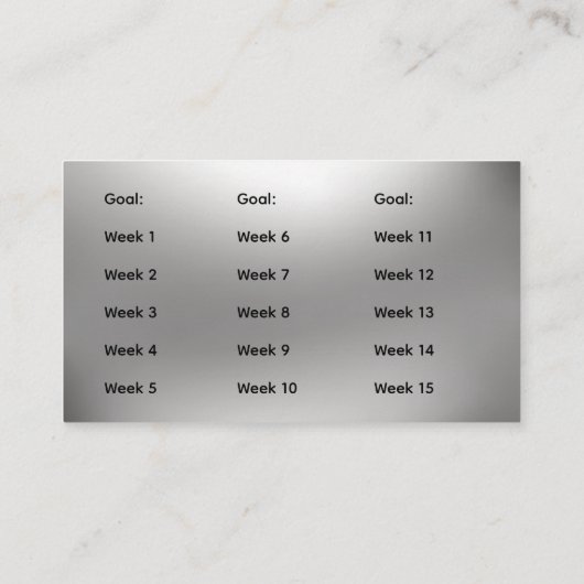 2026 Calendar Weight Loss Business Card 名刺 (裏面)