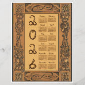 2026 Calendar Windsor Castle Inspired Wood Fabric (正面)