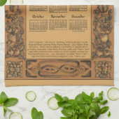 2026 Calendar Windsor Castle Onspired Woodwork キッチンタオル (折り畳み)