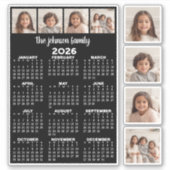 2026 Calendar with 4 Photo Collage and 4 square シール (正面)