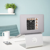 2026 Calendar with 4 Photo Collage and 4 square シール (デスク上のノートパソコン)