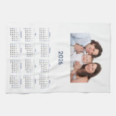 2026 Calendar with Custom Photo キッチンタオル (横)
