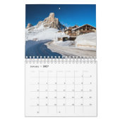 2026 Calendar with images of Italian Dolomites カレンダー (1月 2027)