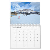 2026 Calendar with images of Italian Dolomites カレンダー (2月 2026)