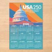 2026 Calendar with USA 250 Capital Dome America アクリル招待状 (正面)