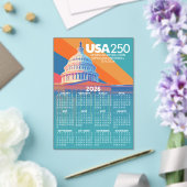 2026 Calendar with USA 250 Capital Dome America アクリル招待状 (インサイチュ (ウェディング))
