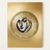 2026 Calendar Woman’s Face in Black and Gold プランナー手帳 (裏面)