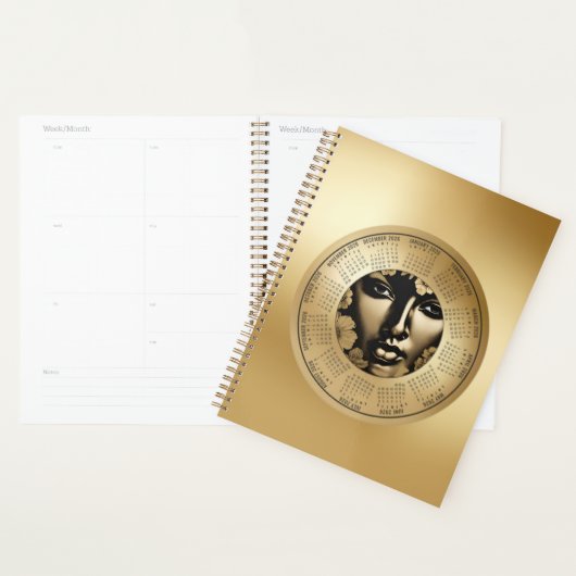 2026 Calendar Woman's Gold Face Planner プランナー手帳 (ディスプレー)