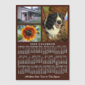 2026 Calendar Year Wood Custom 3 Photos Magnet (正面)
