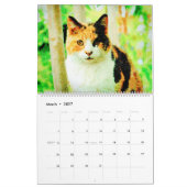 2026 Calico Tortoiseshell Cat Owners Lovers Gift カレンダー (3月 2027)