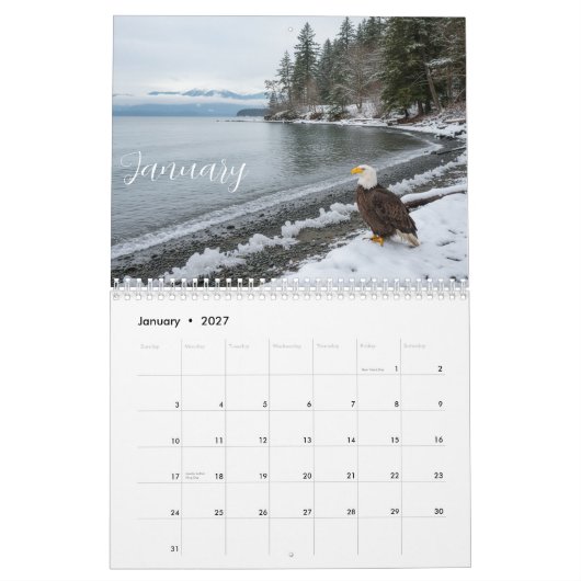 2026 Camano Island State Park Personalized カレンダー (1月 2027)