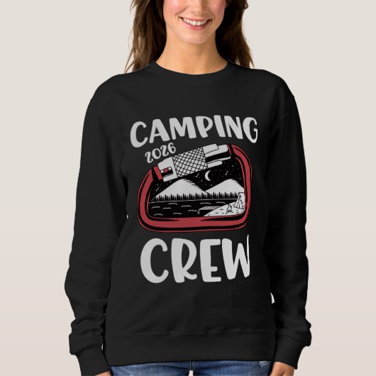 2026 Camping Crew  Family Camping Trip Group Carab スウェットシャツ (正面)
