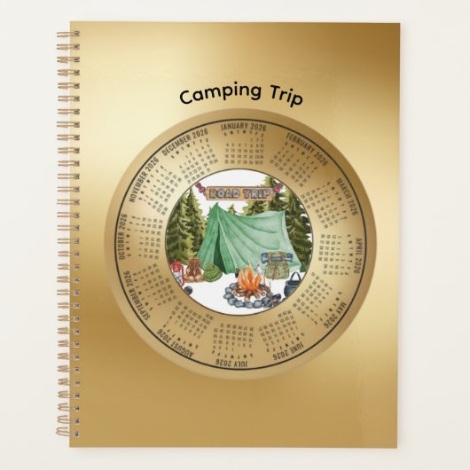2026 Camping Trip Calendar Planner プランナー手帳 (正面)