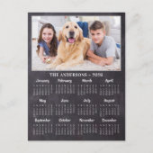 2026 Chalkboard家族素朴犬のフォトカレンダー シーズンポストカード (正面)