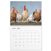 2026 Chickens Wall Calendar Cute カレンダー (3月 2026)