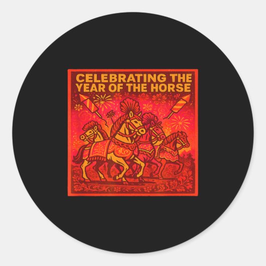 2026 Chinese New Year - Celebrating The Year Of Th ラウンドシール (正面)