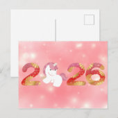 2026, Chinese New Year, Horse ポストカード (正面/裏面)