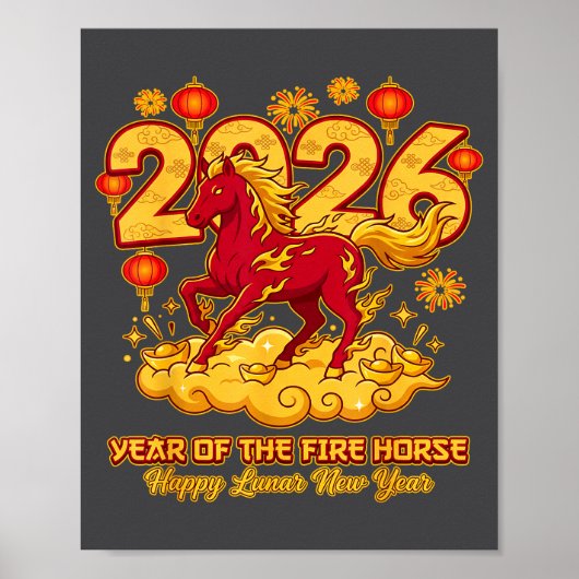 2026 Chinese New Year Of The Horse Lunar Zodiac  ポスター (正面)