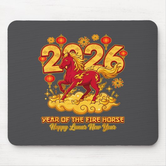 2026 Chinese New Year Of The Horse Lunar Zodiac  マウスパッド (正面)