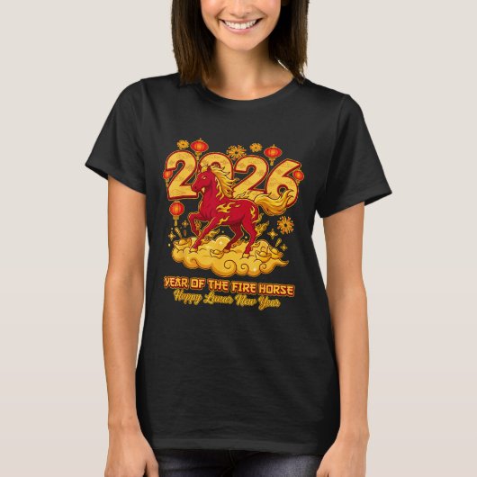2026 Chinese New Year Of The Horse Lunar Zodiac  Tシャツ (正面)