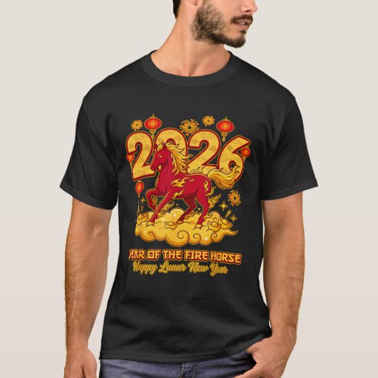 2026 Chinese New Year Of The Horse Lunar Zodiac Tシャツ (正面)