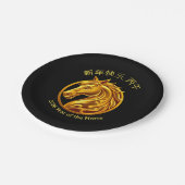 2026 Chinese New Years- Gold Horse ペーパープレート (アングル)