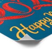 2026 Chinese Zodiac Horse Year Happy New Year Fire ポスター (角)