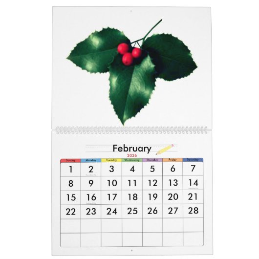 2026 Christmas Calendar, One Year カレンダー (2月 2026)