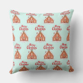 2026 Christmas House Throw Pillow 20x20 クッション (裏面)