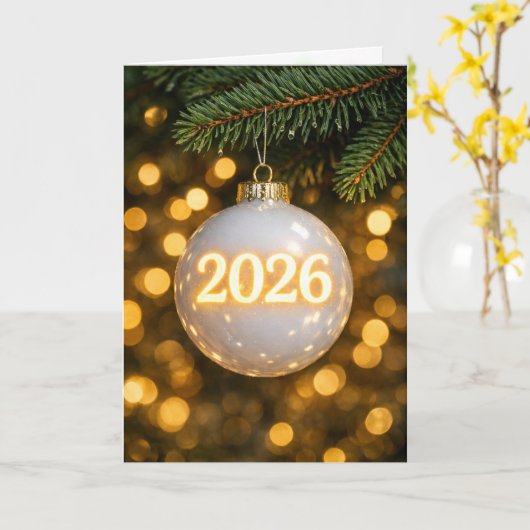 2026 Christmas Ornament カード (黄色い花)