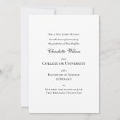 2026 Classic Graduation Announcement Photo Card 案内状 (裏面)