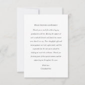 2026 Classic Graduation Thank You Card Photo サンキューカード (裏面)