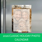2026 Classic Holiday Photo Calendar
