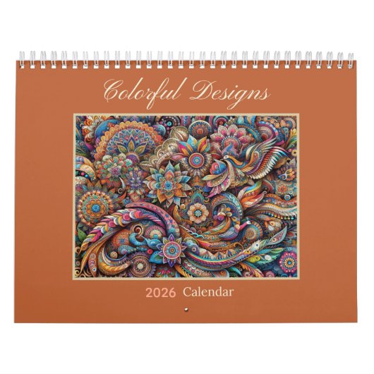 2026 Colorful Designs  Abstract Art Calendar カレンダー (カバー)